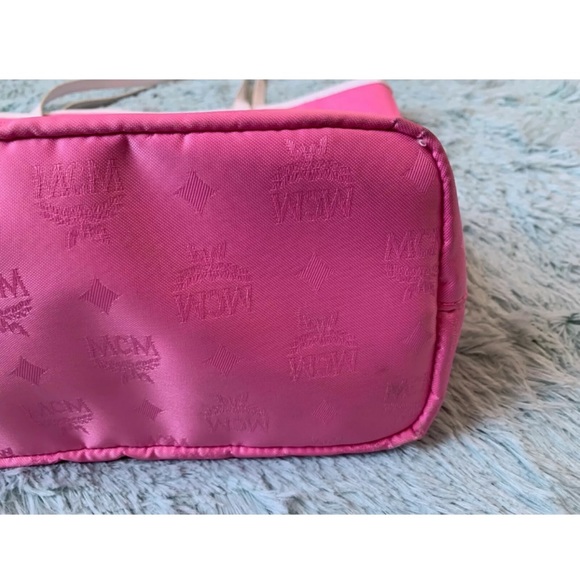 MCM Coated Canvas Patent Leather Shopper Tote Bag - Picture 7 of 7